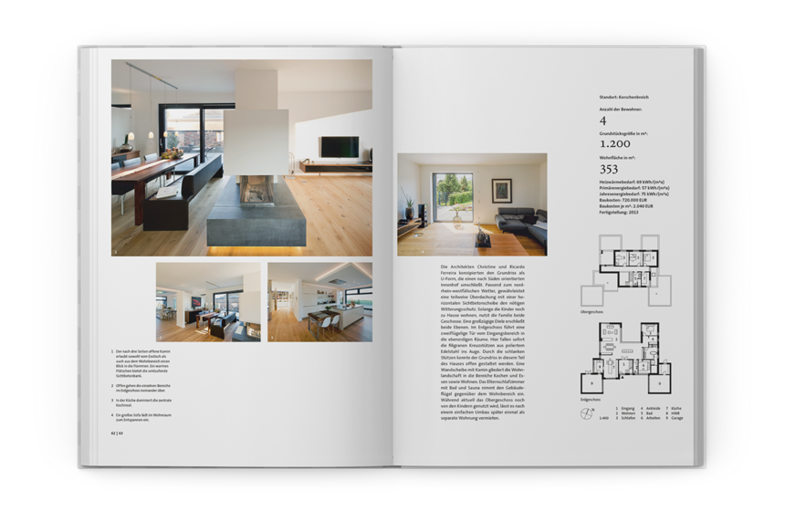 Moderne Einfamilienhäuser aus Backstein