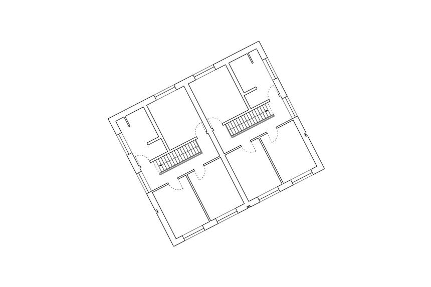 Grundriss Obergeschoss Doppelhäuser