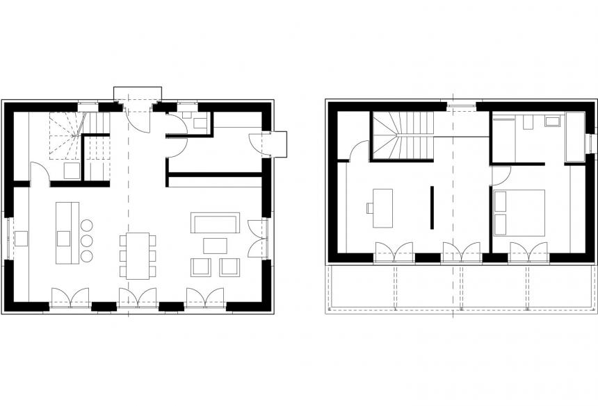 Grundriss EG und Grundriss 2.OG