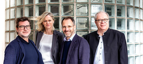 Gruppe GME Architekten BDA  Partner v.l.: Ch. Buck, M. Marstaller, St. Kohlrausch, J. Keil